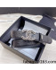 Chanel Lambskin Belt 3cm with Crystal CC Buckle Black/Silver 2022 66