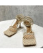 Bottega Veneta Cord Mesh High Heel Sandals 9cm White 2022