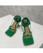 Bottega Veneta Cord Mesh High Heel Sandals 9cm Racing Green 2022