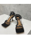 Bottega Veneta Cord Mesh High Heel Sandals 9cm Black 2022