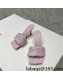 Bottega Veneta Woven Lambskin High Heel Slide Sandals 9.5cm Pink 2022 032124