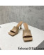 Bottega Veneta Stretch Lambskin High Heel Slide Sandals 9.5cm Beige 2022 032148