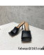 Bottega Veneta Stretch Lambskin High Heel Slide Sandals 9.5cm Black 2022 032149