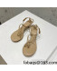 Bottega Veneta Dot Lambskin Medium-Heel Sandals 5.5cm Beige 2022 032156