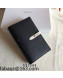 Celine Palm-Grained Leather Passport Wallet Black/White 2022 07