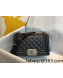 Chanel Quilted Lambskin Leather Small Boy Flap Bag A67085 Black/Aged Silver 2021