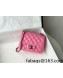 Chanel Lambskin & Rainbow Metal Square Mini Flap Bag A35200 Pink 2021 TOP