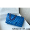 Chanel Lambskin & Rainbow Metal Medium Flap Bag A01112 Blue 2021 TOP
