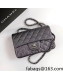 Chanel Iridescent Grained Mini Flap Bag A69900 Dark Gray/Silver 2021 30