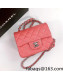 Chanel Iridescent Grained Mini Square Flap Bag A35200 Pink/Silver 2021 33