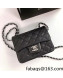 Chanel Iridescent Grained Mini Square Flap Bag A35200 Black/Silver 2021 35