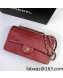 Chanel Pythonskin Embossed Leather Medium Calssic Flap Bag A01112 Burgundy 2022 03