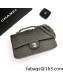 Chanel Pythonskin Embossed Leather Medium Calssic Flap Bag A01112 Dark Green 2022 05