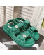 Chanel Washed-Effect Suede Strap Sandals G35927 Green 2022 