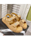 Chanel Washed-Effect Suede Strap Sandals G35927 Yellow 2022 