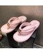 Chanel Leather Thong Flat Sandals Pink 2022 03
