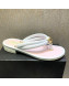 Chanel Leather Thong Flat Sandals White/Pink 2022 05