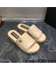 Chanel Lambskin Wedge Slide Sandals 6.5cm Beige 2022 01