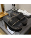 Chanel Cord Flat Sandals Black 2022 030446