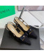 Chanel Silk Bow Slingback Pumps 6cm Black 2022 032219
