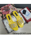 Dolce & Gabbana Patent Leather Crystal DG Flat Slide Sandals Yellow 2022