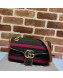 Gucci GG Marmont Wool Fabric Small Shoulder Bag 443497 Dark Green 2021