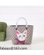 Gucci Children's GG Canvas Tote Bag with Cat Print 410812 Purple 2022 05