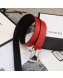 Gucci Leather Belt with Square G Buckle 550106 34MM Red 2019