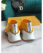Fendi FFluid Knit Jacquard Zip Sneakers Yellow 2019