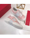 Roger Vivier Viv' Skate Calfskin Buckle Sneakers Pink 2019