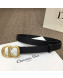 Dior Calfskin Belt 20mm with CD Buckle Black 2019
