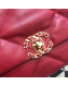 Chanel 19 Large Quilted Goatskin Flap Bag AS1161 Dark Red 2019