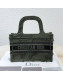 Dior Mini Book Tote Bag in Camouflage Embroidered Canvas Bag Green 2019