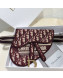 Dior Saddle Burgundy Oblique Canvas Pouch Belt 2020