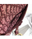 Dior Saddle Burgundy Oblique Canvas Pouch Belt 2020