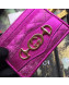 Gucci Laminated Leather Card Case 536354 Fuchsia