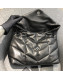 Saint Laurent Loulou Puffer Medium Bag in Quilted Lambskin 577475 All Black 2019