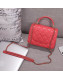 Chanel Small Flap Bag with Top Handle AS0625 Red 2019