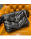 Saint Laurent Loulou Puffer Medium Bag in Quilted Lambskin 577475 Black/Silver 2019