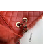 Chanel Shearling Lambskin Medium Flap Bag AS1063 Orange 2019