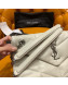 Saint Laurent Loulou Puffer Small Bag in Quilted Lambskin 577476 White 2019