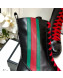 Gucci Leather Web Ankle Short Boot 583338 Black 2019 