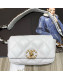 Chanel Quilted Leather 19 Belt Bag/Waist Bag White 2019 