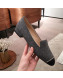 Chanel Felt Chain Flat Loafers G35164 Gray 2020