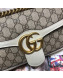 Gucci GG Leather Marmont Matelassé Shoulder Bag ‎443497 Beige/White 2019
