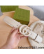 Gucci Aria GG Marmont Leather Belt 4cm All White 2021 19
