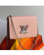 Louis Vuitton Twist Epi Leather Belt Bag/Wallet on Chain WOC M68559 Pink 2019