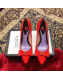 Gucci Patent Leather Heel 8CM Pump with Bow Red 2019