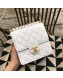 Chanel Lambskin Pearls Flap Bag AS0584 White 2019