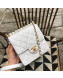 Chanel Lambskin Pearls Flap Bag AS0584 White 2019